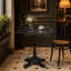 Table carrée avec base en fonte robuste pour bistro, café, bar et maison-1752282003