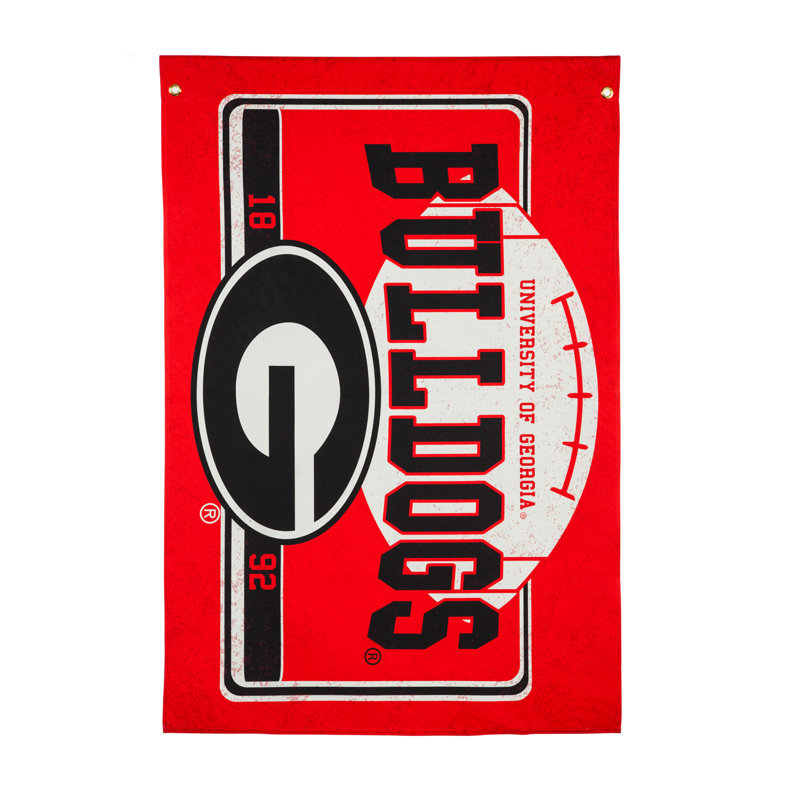 Polyester à 2 côtés 36 x 52 po drapeau maison NCAA Team, Université de la Géorgie