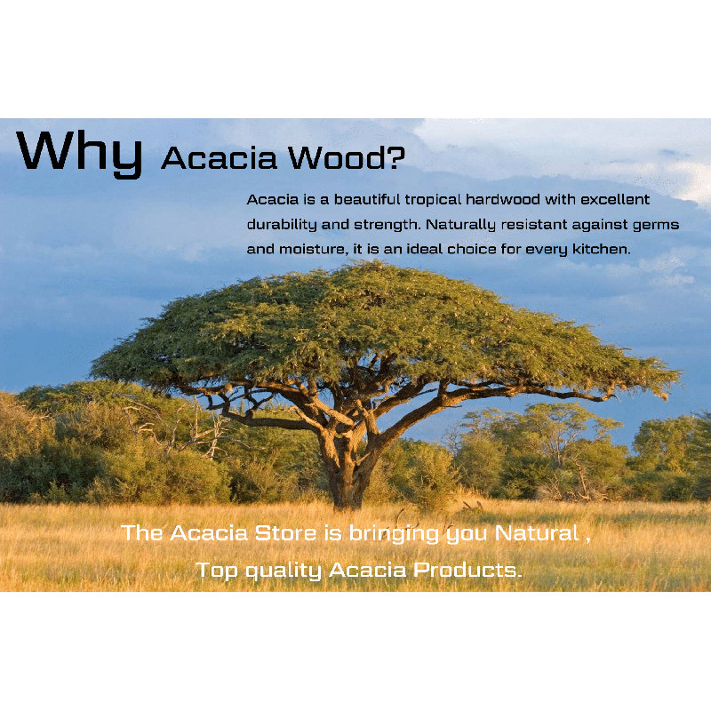 Acacia Wood Round Reversible Cheese Serving Board