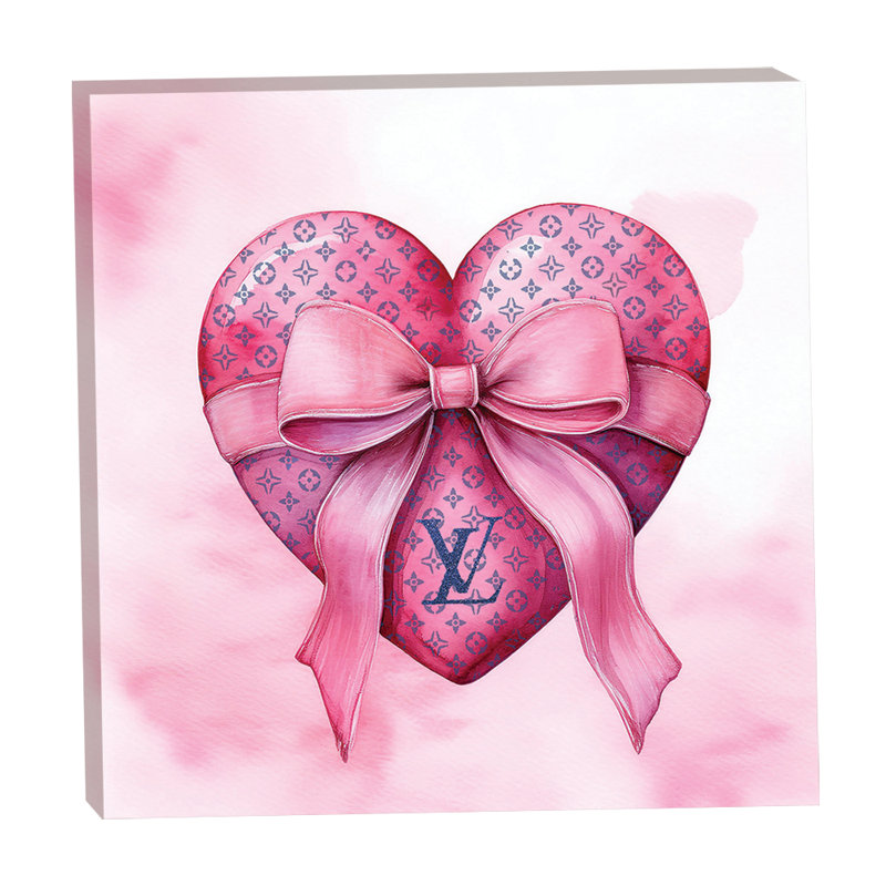 Vuitton Heart Tied in a Bow 16x16