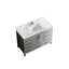Meuble-lavabo de 47 po avec lavabo et robinet, meuble-lavabo avec 2 portes et 9 tiroirs (gris)