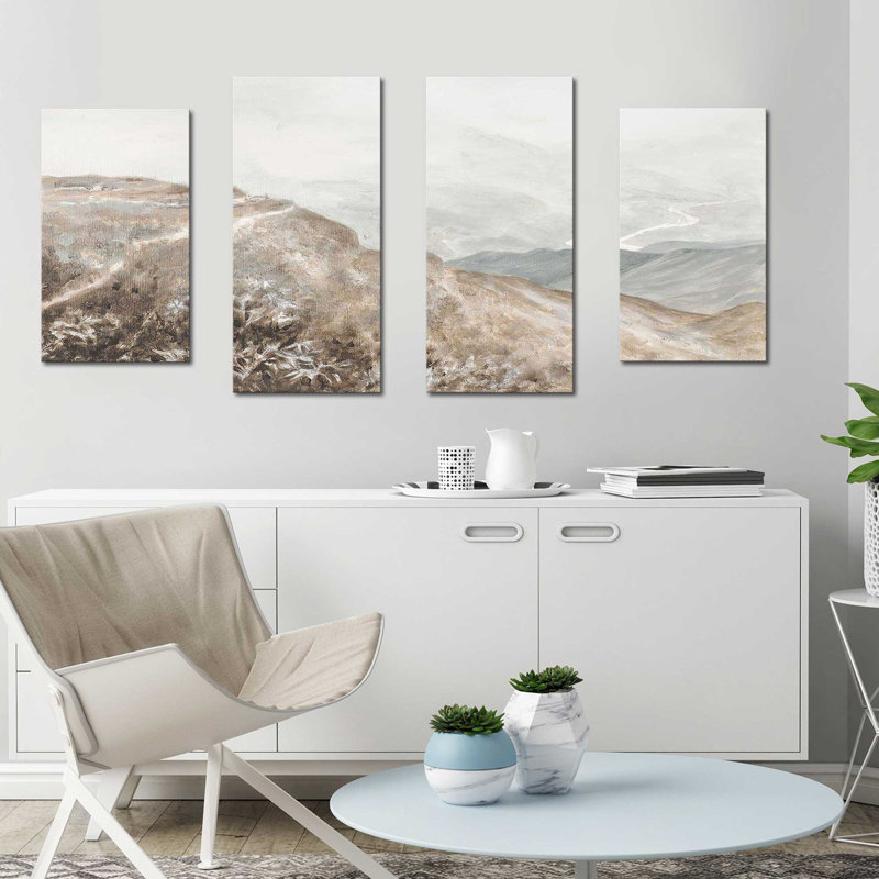 My Dream Place - 4 pièces, reproduction sur toile tendue, H 38 po x l 72 po