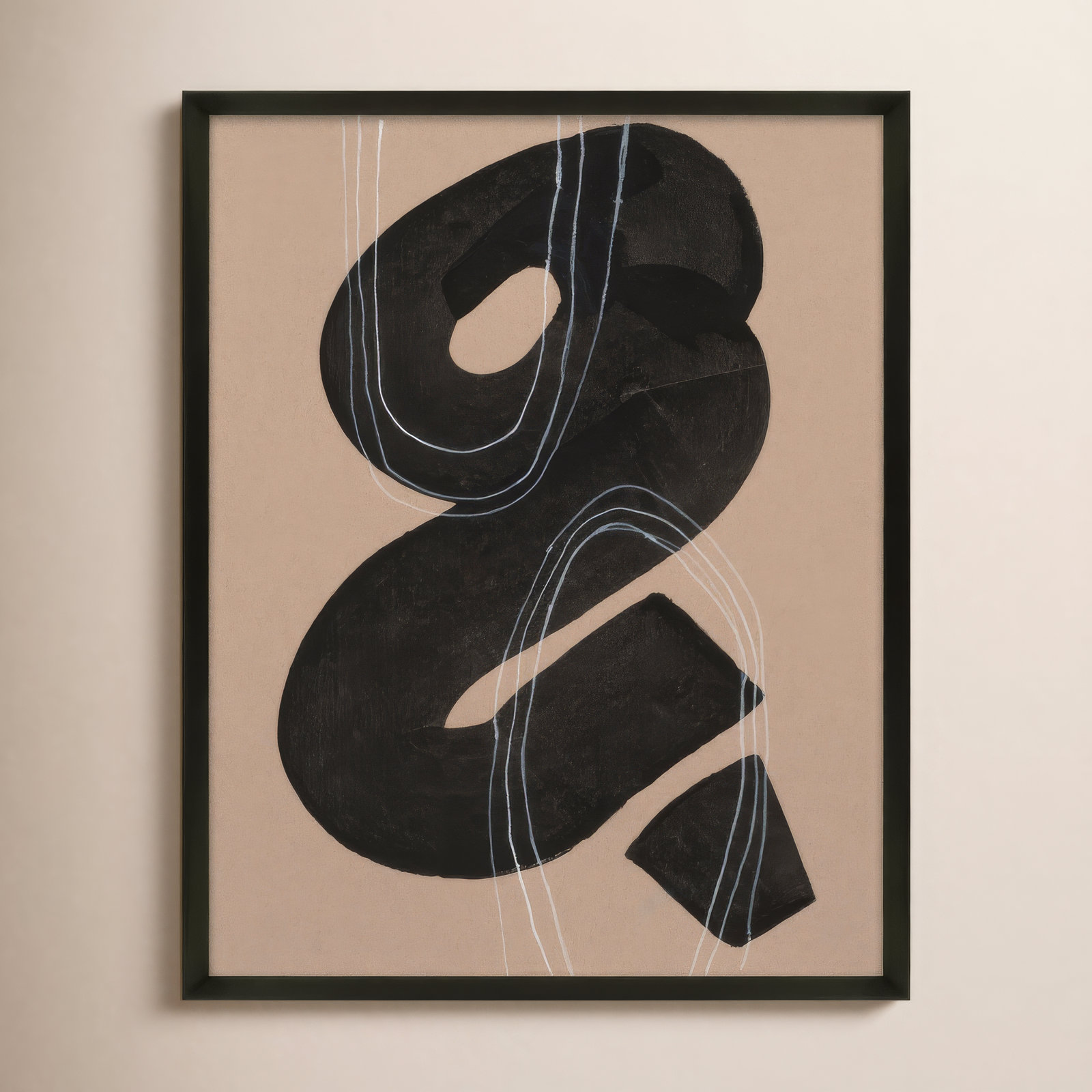 Free Form 5 by Andrea Stokes, Black Framed, 50" H x 40" W x 1.25" D