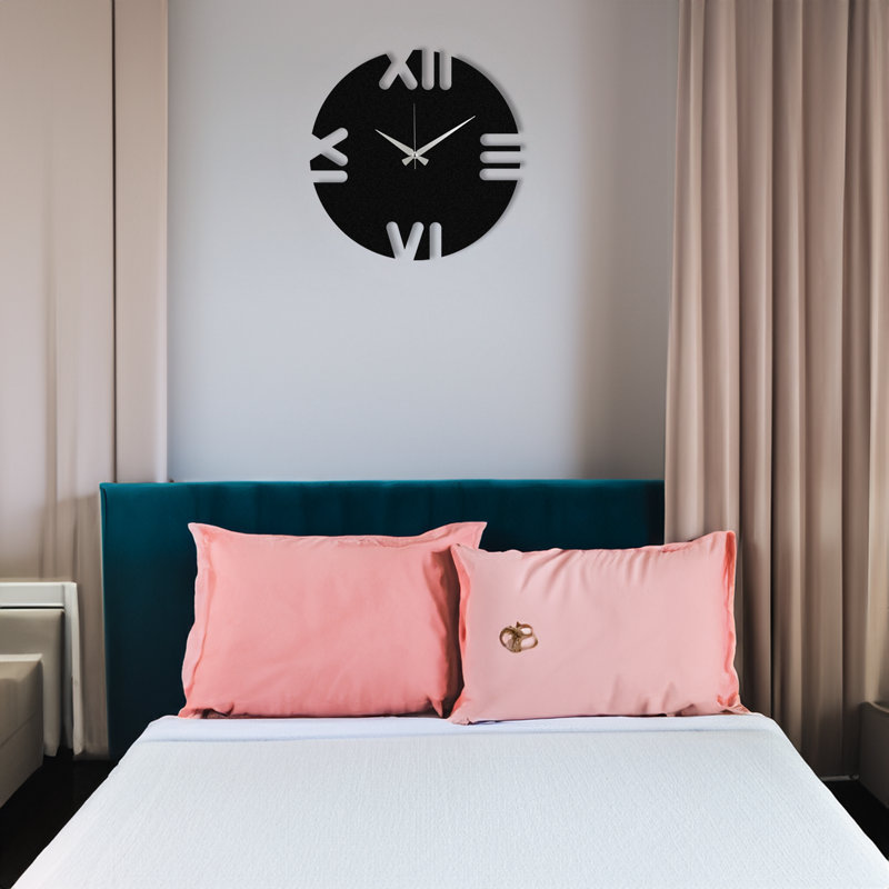 Horloge murale élégante en métal 18,9 po x 18,9 po | Fabrication 100% métal, épaisseur: 0,05 pouce | Nécessite 1 pile AA (non incluse) | Parfait pour les décors modernes et les espaces de vie