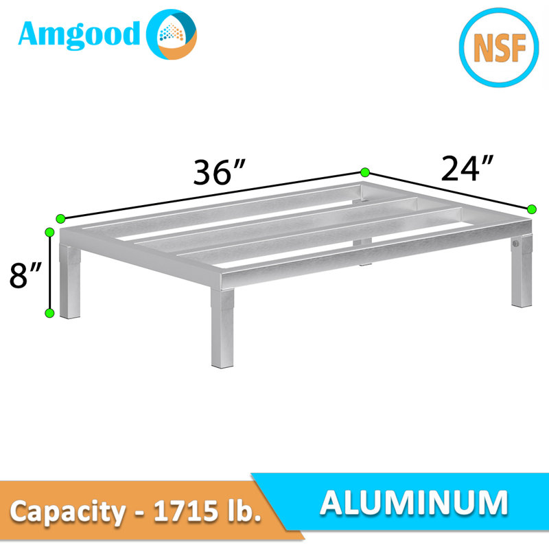 Support à fardeaux en aluminium 24 po x 36 po x 8 po Capacité de 1715 lb
