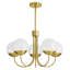 Lustre style campagne moderne à 5 lumières dorées pour la salle à manger et les espaces de vie-634699501