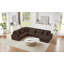 Canapé modulaire surdimensionné de 129 po en forme de U Canapé-lit moderne recouvert de velours côtelé doux avec une chaise longue pour le salon, brun-820065359