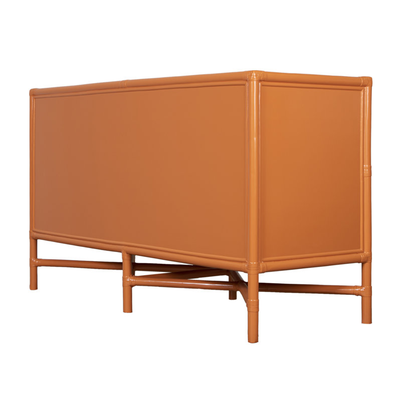 Venice 4 Drawers 54" W Double Dresser, Citrus Orange