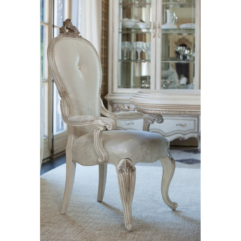Innocenza 20.50'' H Tufted Velvet Upholstered Armchair, Champagne