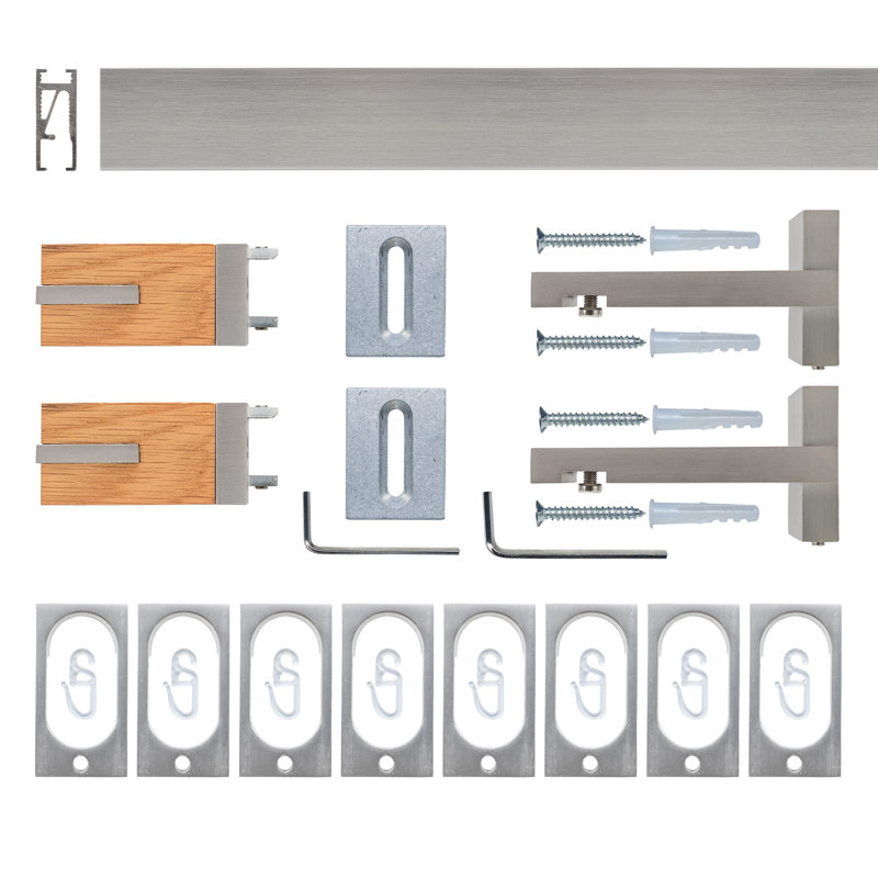 Curtain Pole Set, 5cm H x 133cm W x 10cm D