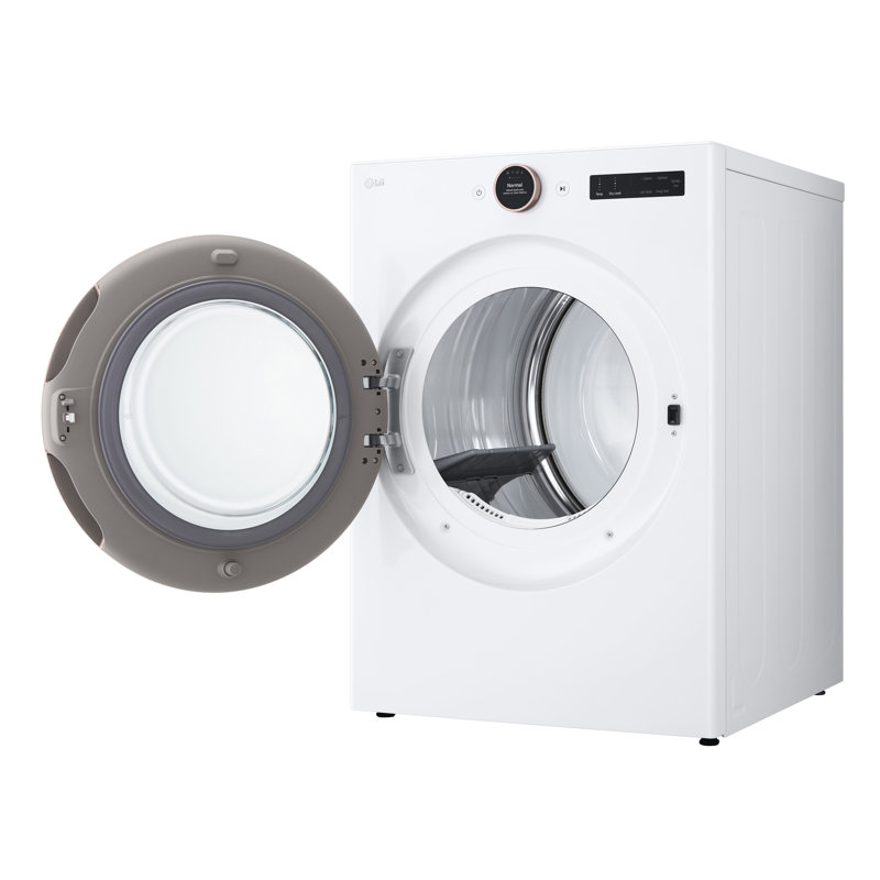 LG Smart Front Load Gas Dryer with AI Sensor Dry & TurboSteam, Technology, 7.4 cu. ft., White