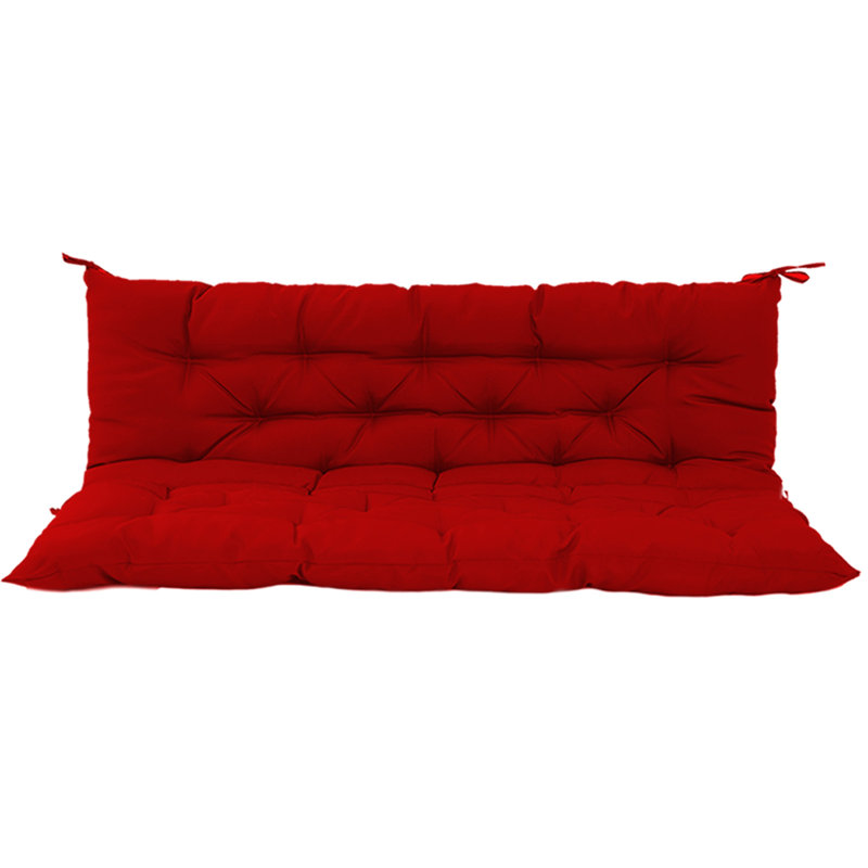 Coussin de banc imperméable en polyester rouge résistant aux rayons UV pour intérieur / extérieur, 60" W x 20" D, Red
