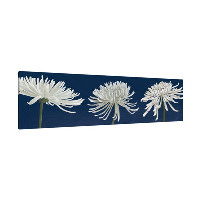 «Morning Chrysanthemums V Dark Blue», toile tendue par Kathrine Lovell