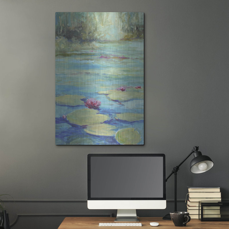  «Lily Pond» par Jadei, impression murale en métal, 24 po x 36 po, 36" H x 24" W