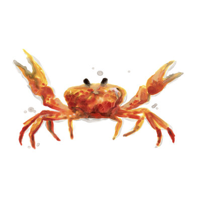 Crab Cameo II by June Erica Vess - Painting on Canvas