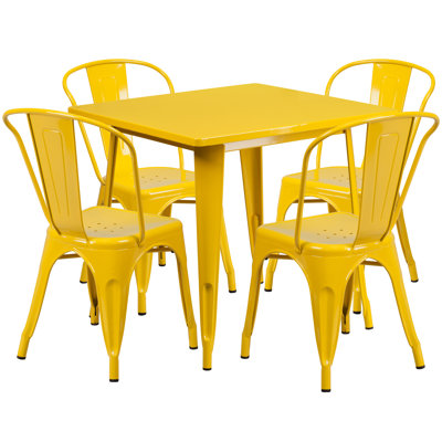 Metal Indoor-Outdoor Table Set