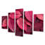 «Crimson Leaves Dancing Ros III» - art mural feuilles - ensemble d'art mural traditionnel diamant
