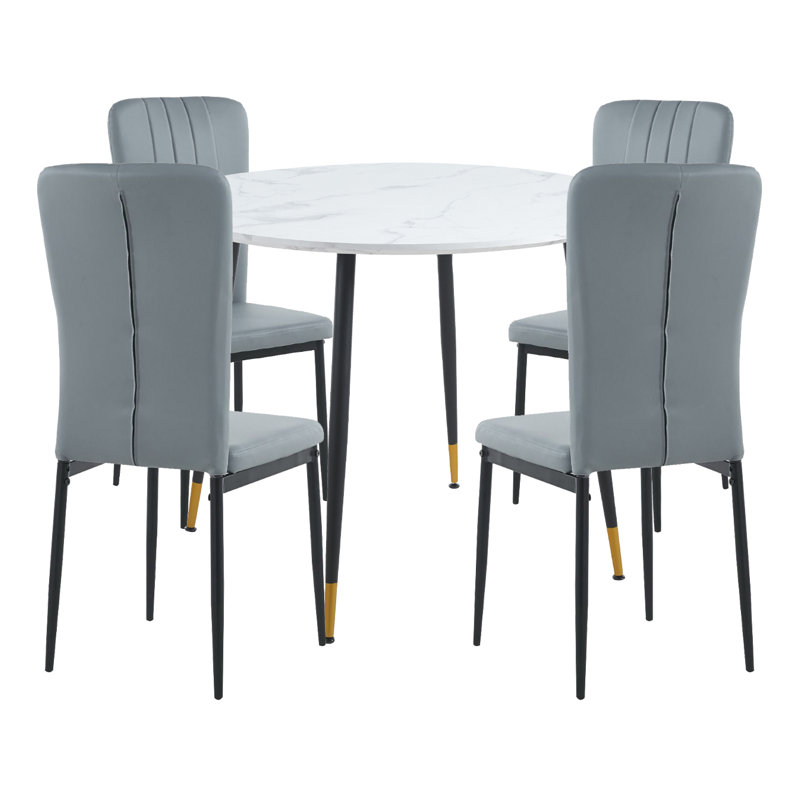 Haywards 4 - Person Dining Set, White