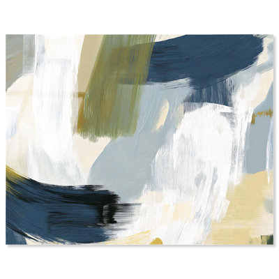 Décoration murale abstraite acrylique Moss Layers II par Art Remedy, prête à être accrochée