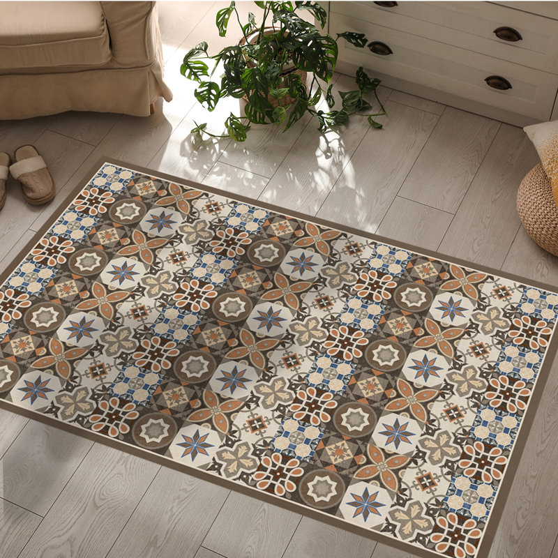 Davanti Vinyl Floor Mat - Tile Collection, Rectangle 3' x 5'