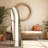 Arched Metal Oversized Full Length Mirrors Wall Mirrors with Stand-1728060877-1728060876