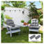 Ensemble de 2 coussins de chaise d'extérieur Adirondack Outsunny