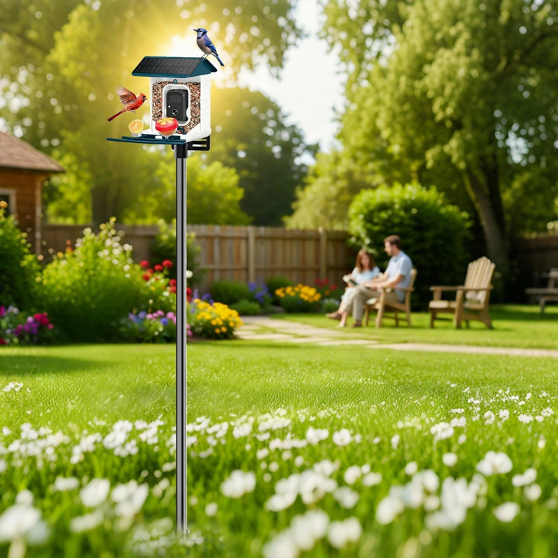 Bird House Pole Stand 79 ", Dia 1 pouce Smart