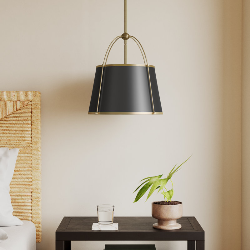Clarke Medium Pendant, Warm Brass