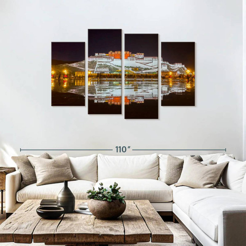 Adella P totala Palace la nuit, H 48 po x l 75 po