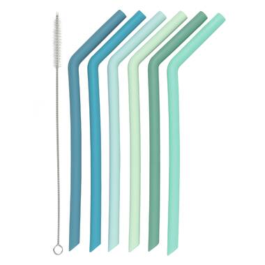 6 Reusable Silicone Straws