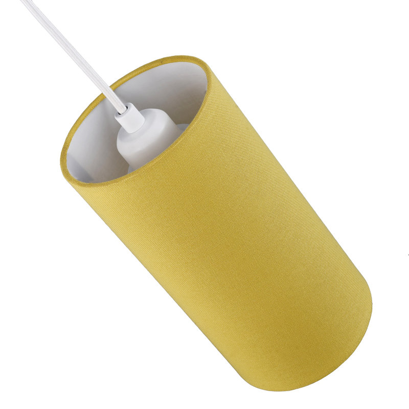25cm H Linen Rectangle Lamp Shade ( Screw On ), Mustard Ochre