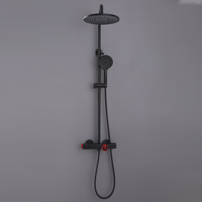 47.7" Solid Brass 3-Functions Complete Shower System with Rough-in Valve