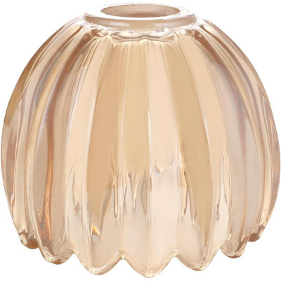 Abat-jour tulipe en verre ambré (1 paquet), diamètre d'ouverture de 3,6 cm, épais et résistant, pour applique murale, suspension, plafonnier et lustre.