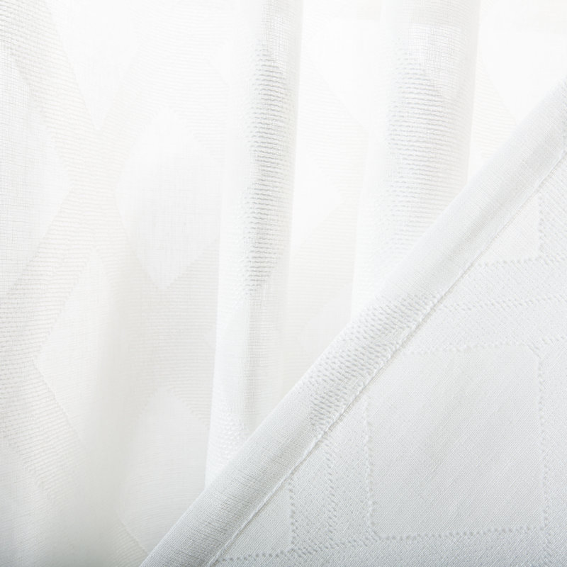 Kober Sheer Curtain Single Panel, 52" W x 84" L, White