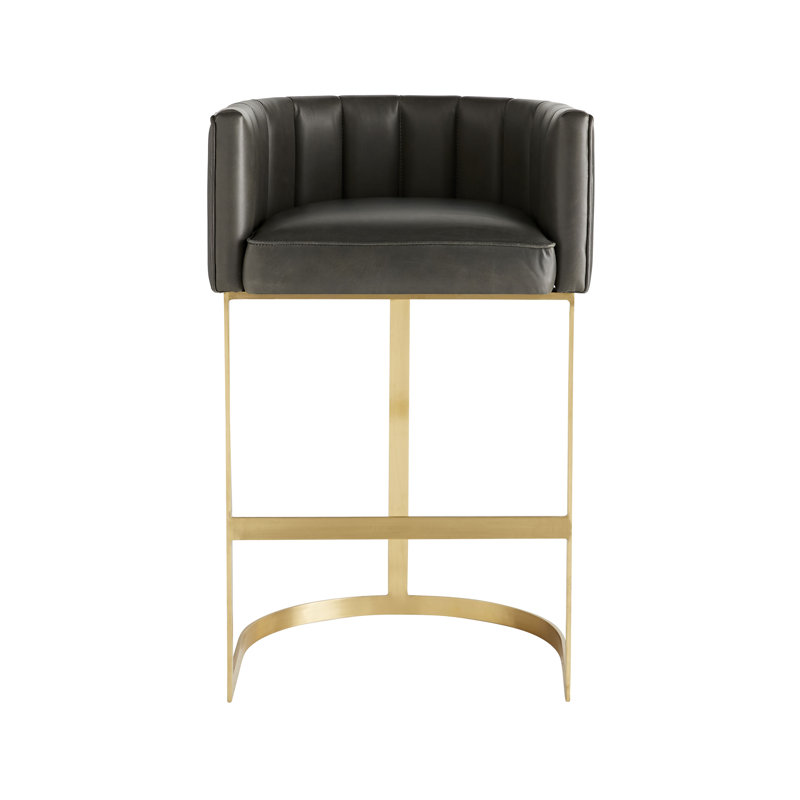 Tatum Upholstered Stool, Short Stool (21" Seat Height), Graphite