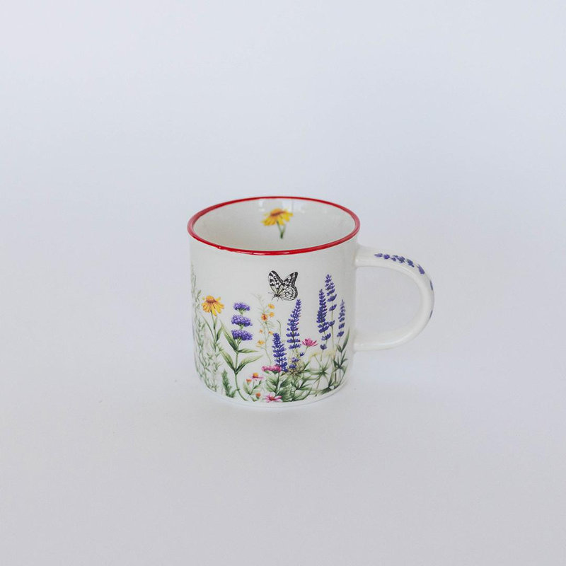 Tasse Meadow Flowers and Butterfly