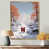 Toile avec cadre flottant or