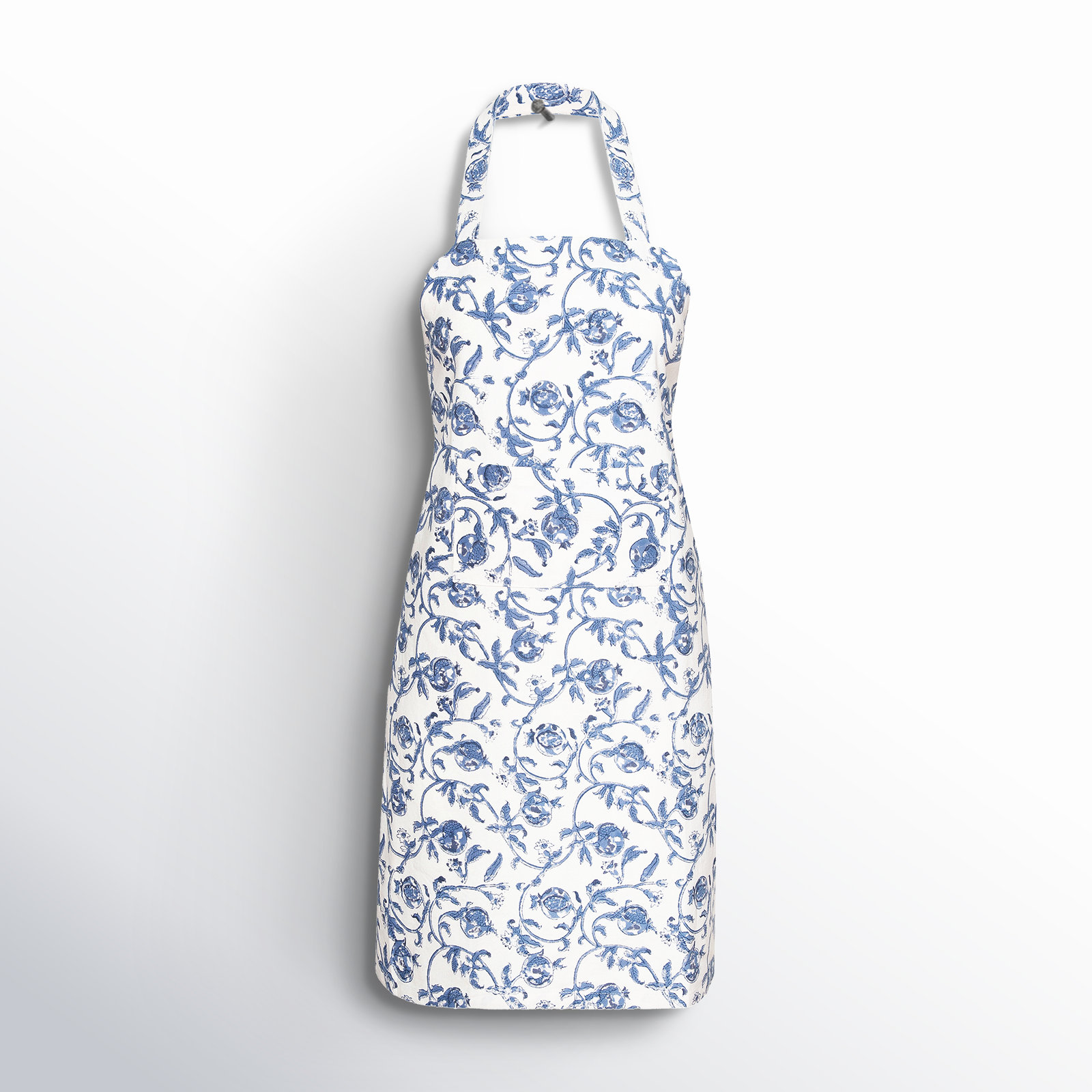 Brona 32" W x 36" L Apron, Blue