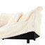 2 avec 3 repose-pieds, velours côtelé crème pour salon confortable 3