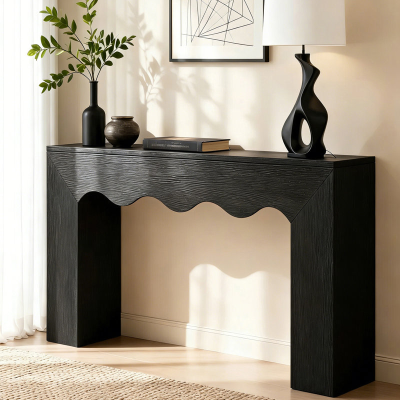 Retro Minimalist Practical Console Table, 32.28" H x 47.24" W x 11.81" D