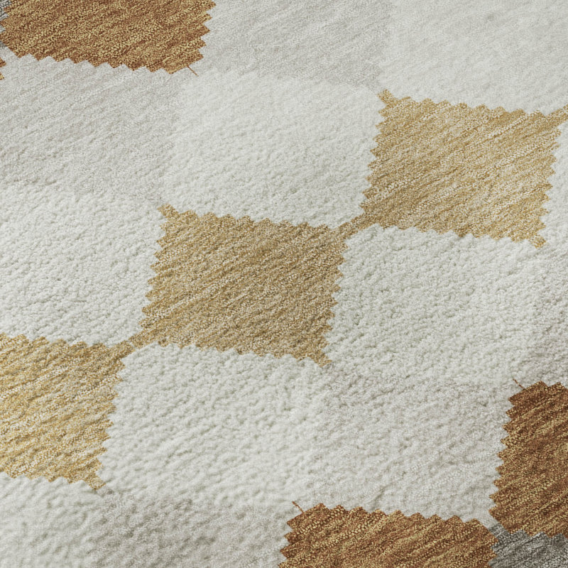 Premium Machine Washable Laclede AMF1007 Geometric Rug, Rectangle 2'6" x 3'10"