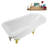 62" Streamline Clawfoot Tub,Tray,Drain, Clawfeet-101628980-102218225