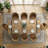 78.7" Industrial Wood Dining Table Set For 8 With Upholstered Curved Back Chairs-230375254