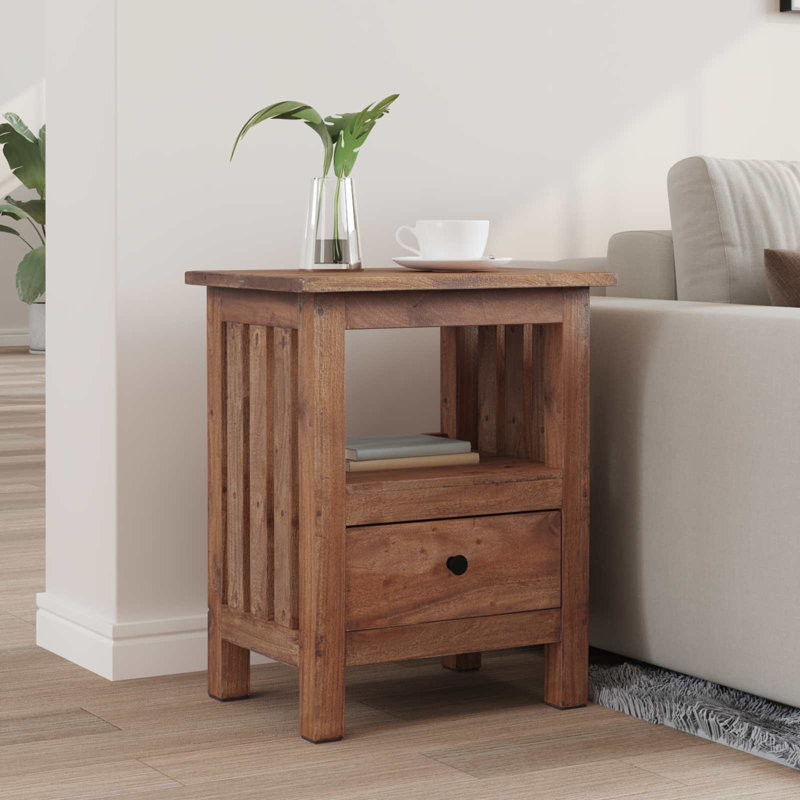 41cm W Solid Wood Bedside Table