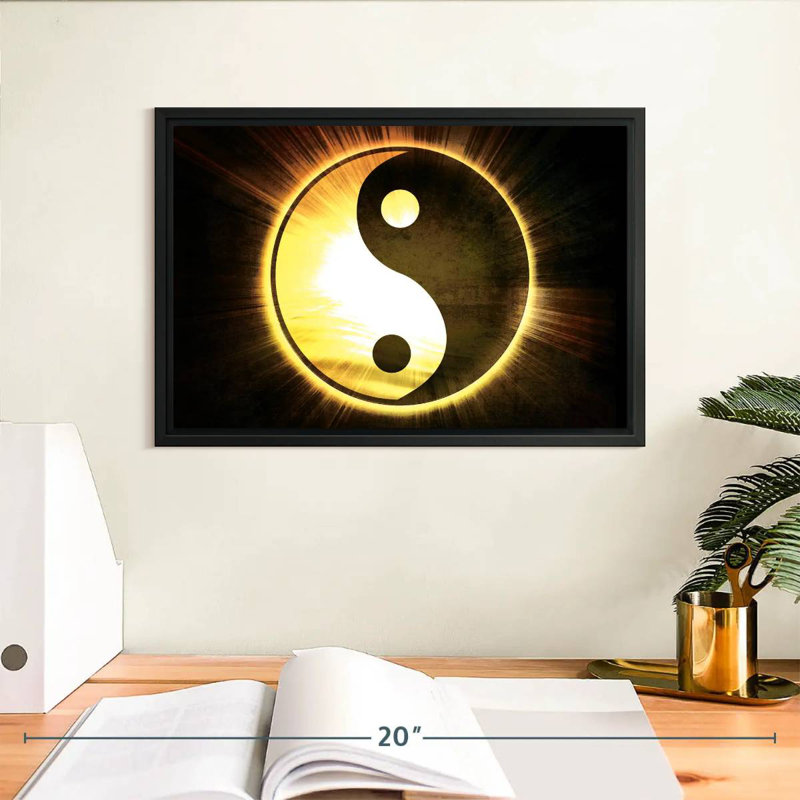 Kerrick Golden Glow Yin Yang, H 9 po x l 13 po