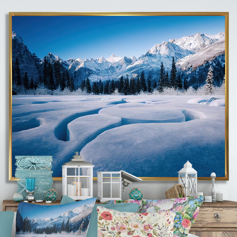«Winter Alaskan Beauty II» sur toile, H 30 po x l 40 po x P 1,5 po, Toile dorée
