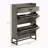 Narrow Shoe Cabinet, Industrial Shoe Storage Cabinet With 2 Flip Drawers, Adjustable Shelves, And Top Drawer, Entryway Hidden Shoe Storage For 12 Pairs Of Shoes-905451099
