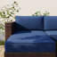 Ensemble de 7 coussins de rechange bleu marine pour l'extérieur, coussins en mousse de 9 à 10 cm d'épaisseur pour canapés de coin, avec tissu résistant à l'eau et durable pour mobilier de jardin-2103015406