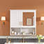 Armoire de toilette murale 2 en 1 avec tablettes réglables et portes à fermeture en douceur pour salles de bain modernes-1746026271