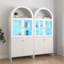 Armoire de dôme en panneau de fibres à densité moyenne de style moderne - une combinaison intelligente de rangement pour les collations et d'éclairage à DEL.-536854396